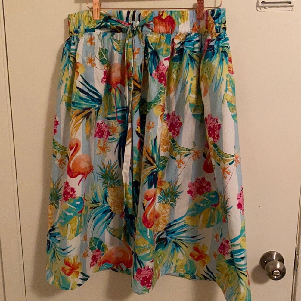 Tropical Print Skirt